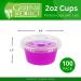 Green Direct 2 oz Containers with Lids - Pack of 100 | Disposable Plastic Jello Shot Cups for Sauce, Souffle, Salad Dressing | Small Clear Condiment Cups for Portion Control - Buy Online on GoSupps.com