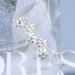 Aneneiceera Crystal Flower Hair Clip Silver Hair Clip One Word Clip Rhinestone Hairpin Headwear Decorative Hair Pins Headpiece Bridal Hair Accessories for Women and Girls (Silver) - Buy Online on GoSupps.com