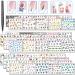 KINGMAS 50 Sheets Nail Art Stickers  DIY Nail Decals Butterfly  Flowers  Feathers etc Colorful Watermark Transfer Nail Stickers for Nails Design Manicure Tips Decor (Classic (Water Transfer)) 01. 50 Sheets Flowers (Water...