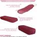 Premium Simian Yoga Bolster Pillow - Supportive Rectangular Cushion with Velvet Cover - Washable & Skin-Friendly - Ideal for Restorative & Yin Yoga - Burgundy - Buy Online on GoSupps.com