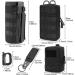 Mucher 3 Pack Tactical Hip Pockets - Molle Bags for Outdoor Hiking Hunting & Camping - EDC Utility Bellbags with Hooks & Key Rings (Black) - Buy Online on GoSupps.com