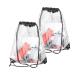 2 Pieces Clear Drawstring Bags, Waterproof Small Clear Bag for Stadium Colleges Sport Event Work Concert Security Approved