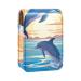 Travel Lipstick Organizer Case Lipstick Case Portable Makeup Bag With Mirror Sea Dolphins Jumping Moon J512r1axds