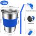 Vermida Kids 12oz Stainless Steel Cups with Straws and Lids - Spill Proof Tumbler for Toddlers - Metal Sippy Cups for School and Outdoor Activities - Green/Orange/Blue (Pack of 3) - Buy Online on GoSupps.com
