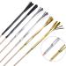 100 Pieces Firework Cupcake Toppers Graduation Foil Frill Toothpicks Holiday Cake Decorations 9 Inch Shape Food Picks for Halloween Party Favors Supplies (Black Gold Silver) - Buy Online on GoSupps.com