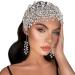 HP376 Silver Rhinestone Wedding Headpiece for Women Handmade Bridal Headband Hair Accessories ( Headwear)