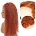 24 Inch Ginger Orange Water Wave Human Hair Lace Front Wig | 10A Brazilian Virgin Hair | Pre plucked with Baby Hair | 150% Density | Remy Hair Wig for Women - Buy Online on GoSupps.com