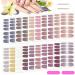 20 Sheets Full Wraps Nail Polish Stickers Kalolary Nail Strips with 2PCS Nail File for Nails Art Gel Nail Polish Strips Stickers Self-Adhesive Press on Nail Polish Fingernail Stickers for Women Girls