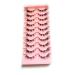 10 pairs Cats eye lashes Faux Mink False Eye Lashes D-Curl Fluffy and Wispy Ultra Soft Premium Sweat and Water Resistant Feather Light Enhancing Beauty and Confidence (5D-A11)