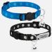 Collardirect Cat Collar with Bell - Flower Pattern 2-Pack Adjustable Safety Neck Bands for Cats & Kittens (Black + Yellow) - Buy Online on GoSupps.com