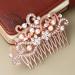 Lurrose Bridal Veil Wedding Hair Side Comb Vintage Bridal Hair Comb Hair Pieces Hair Accessory for Women (Rose Gold) Bridal Hair Clip - Buy Online on GoSupps.com