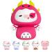 Mewaii 8'' Soft Cow Mushroom Pillow Stuffed Animal Plush Plushie Squishy Toy (Dragon Fruit Headgear) - Cuddly Cow Plush for Kids Dragon Fruit Headgear 8 Inch