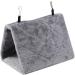 Winter Warm Plush Bird Hammock Triangle Bird Nest House Hanging Bed for Parrots Parakeets Cockatiels Budgies & Lovebirds (S-Grey) S Grey - Buy Online on GoSupps.com