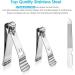 longzon Nail Clippers 2 Pack Nail Clipper Set Stainless Steel Nail Cutter Fingernails Toenails Thick Nails Kit for Men&Women Silver - Buy Online on GoSupps.com
