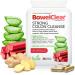 BowelClear Strong Colon Cleanse Detox - Natural Laxatives for Constipation Relief Tablets - Herbal Bowel Cleanse and Stool Softener with Aloe Vera + Fibre for Daily Bowel Support - 90 Vegan Capsules 90 Count (Pack of 1)