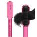 Terviiix Frizz Buster Ionic Hair Straightener Brush with MCH Heater - Rapid 450 F in 20S Hair Straightener Comb for Efficient One-Pass Anti-Scald 13 Heat Settings Dual Voltage Pink