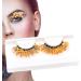 Glitter Lashes - Sparkly 3D Orange Lashes Shiny Dramatic Decorative Eye Strip Lashes | False Eyelashes flufy Wispy Curly Waterproof Sticker Eyelashes | Lashes for Holiday Eye Makeup Cosplay Q-05 - Buy Online on GoSupps.com