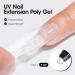 Gellen Poly Gel Clear Nail Extension Gel - 60g | Long Lasting Builder Gel for Salon & DIY Nail Art | Strong & Trendy Nail Enhancer - Buy Online on GoSupps.com