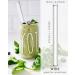 NAFENDER Boba Straw Glass Smoothie Straw Reusable Drinking Straw Clear 2 Extra Wide Boba Straws and 2 Wide Smoothie Straws with Brush - Buy Online on GoSupps.com
