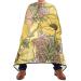 Waterproof Barber Cape -yellow sunflower pattern Cheetah Haircut Bib for Men Unisex Hair Cutting Cape(8rp1a)