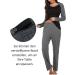Ekouaer Women's Nursing Pyjamas Set - Long Sleeve Modal Maternity Two Piece Pyjama Set for Pregnancy - Black/Grey - Size S - Buy Online on GoSupps.com