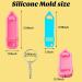Pencil Shape Silicone Molds Set with Keychain Rings for Jewelry Making and Crafts - Pink - Buy Online on GoSupps.com