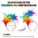Colorful Feather Headband Fascinator Headbands Cosplay Hair Bands Carnival Party Headdress Rainbow Headband Feather Headdress Costume for Easter Day Wedding Halloween Party (Bright Color) - Buy Online on GoSupps.com