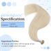 Youngsee Nano Ring Hair Extensions - 45cm Platinum Blonde Real Hair 50g Premium Quality #60A - Buy Online on GoSupps.com