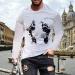 Men's Regular-Fit Long-Sleeve Graphic T-Shirt - White - Size XL - Buy Online on GoSupps.com