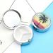 Portable Tropical Palm Tree Pill Box - 3 Compartment Travel Organizer for Medicine - Small Round Case for Handbag & Pocket - Buy Online on GoSupps.com