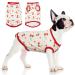 Hjumarayan dog sweater Small dogs dog shirts for small dogs thin chihuahua sweater soft breathable dog shirt for terrier French bulldog (white cherry m) m cherry red