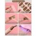 Kalolary Gel Nail Polish Strips Nail Gel Art Sticker Waterproof Full Nail Wraps Decal Sets with Scissors Nail File and Stick for Women Girls Nail Art Decor (UV/LED Lamp Required)-18 - Buy Online on GoSupps.com