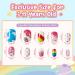 Modelones 144Pcs 6 Pack Kids Press on Nails - Pre-glue Full Cover Glitter Gradient Rainbow Candy False Nail Art Kit for Valentines Day - Buy Online on GoSupps.com