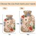 NAANLE 2L Hot Water Bottle with Cover - Spring Flower Poppy Design for Back Pain Relief Hand/Foot Warmer and Cold Therapy - Buy Online on GoSupps.com