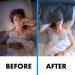 Foldable Eye Cover for Sleeping Pillow - White Pillowcase with Gray Cotton Jersey Mask for Men, Women, Kids - Buy Online on GoSupps.com