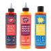KPOP Foods K-TOWN Korean BBQ Sauce Set. Includes: (1) Kimchi Spicy Mayo Sauce, (1) XXX BBQ Hot Sauce, and (1) Honey Glaze Wing Sauce. Using Real Gochujang Korean Chili Paste. Cook Traditional Korean Food or Use as BBQ Sauc