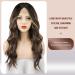 Shop Fine Long Wavy Brown & Blonde Lace Front Wig for Women - 65 cm Natural Synthetic Hair Waves - Buy Online on GoSupps.com