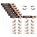 Eyebrow Tattoo Stickers  4D Hair-like Authentic Eyebrows  Brown Imitation Ecological Lazy Natural Tattoo Eyebrow Stickers Waterproof for Woman Makeup Tool for Woman 88 Pairs (Classic Pattern) High Arch Eyebrow