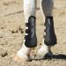 Free Gaiters & String Caps - 4-Set Neoprene Horse Sports Boots with Impact Protection for Jumping Riding Events & Dressage - Black - Buy Online on GoSupps.com