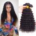 Brazilian Virgin Hair Pineapple Deep Wave 3 Bundles 20" 22" 24" 300g 12A Grade Brazilian Deep Wave Human Hair Bundles 100% Unprocessed Virgin Remy Hair Bundles Natural Color 20" 22" 24" Pineapple Deep Wave
