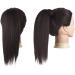FESHFEN Straight Ponytail Extension | Natural Long Ponytail Hairpiece Medium Brown 12 | Clip in Synthetic Wrap Around Ponytail for Women Girls - Buy Online on GoSupps.com
