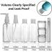 MOCOCITO Clear Toiletry Bag Set | 8 Bottles & 1 Flight Security Bag | EU & UK Approved | White Travel Bottles + Liquid Bag - Buy Online on GoSupps.com
