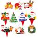GULELAYAR 50/500 Pieces Christmas Cupcake Toppers Cute Cake Decorations Snowman Santa Claus Reindeer Elf Bells Cake Toppers Picks for Christmas Cake Decor Party Holiday Supplies Favors (500 Pieces)