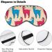 Cute Fluffy Llama Sleep Mask Adjustable Eye Cover for Light Blocking, Perfect for Travel and Nap Time - Men and Women - Buy Online on GoSupps.com