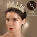TOBATOBA Gold Tiara for Women - Rhinestone Metal Crown for Birthday, Prom, Quinceanera & Halloween Costumes | Princess Queen Headband for Mother's Day Gift - Buy Online on GoSupps.com
