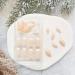 Glossy White French Tip Almond Shape Press-On Nails - Medium Length | Full Cover Acrylic False Nails with Cute Design for Women - Buy Online on GoSupps.com