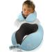 FLOWZOOM Kids Travel Pillow from Neck Pillow For Travel Kids | Travel Pillow Kids | Kids Neck Pillow for Car & Plane | Kids Neck Pillows For Travel | Memory Foam Pillow For Kids | COMFY KIDS Blue