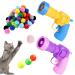 LPMXYW 35pcs Cat Ball Gun Interactive Toy Plush Ball Shooting Gun for Cats Cat Toy Launcher Launcher Cat Colorful Plush Toy Balls for Funny Cat Toys Indoor Kitten for Training Playing Pet Supplies