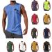 Men's Stretch Cotton Tank Top Comfortable Short Arm Workout Undershirt for Fitness & Bodybuilding - Regular Fit | 2024 Athletic Black - Buy Online on GoSupps.com