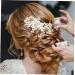 Ipetboom Flower Rhinestone Hair Comb Floral Headpiece Bride Hair Clip Creative Hair Comb Bridal Hair Decor Floral Hair Clip Rhinestone Side Comb Tiara White Plastic Pearl Women's Wedding - Buy Online on GoSupps.com